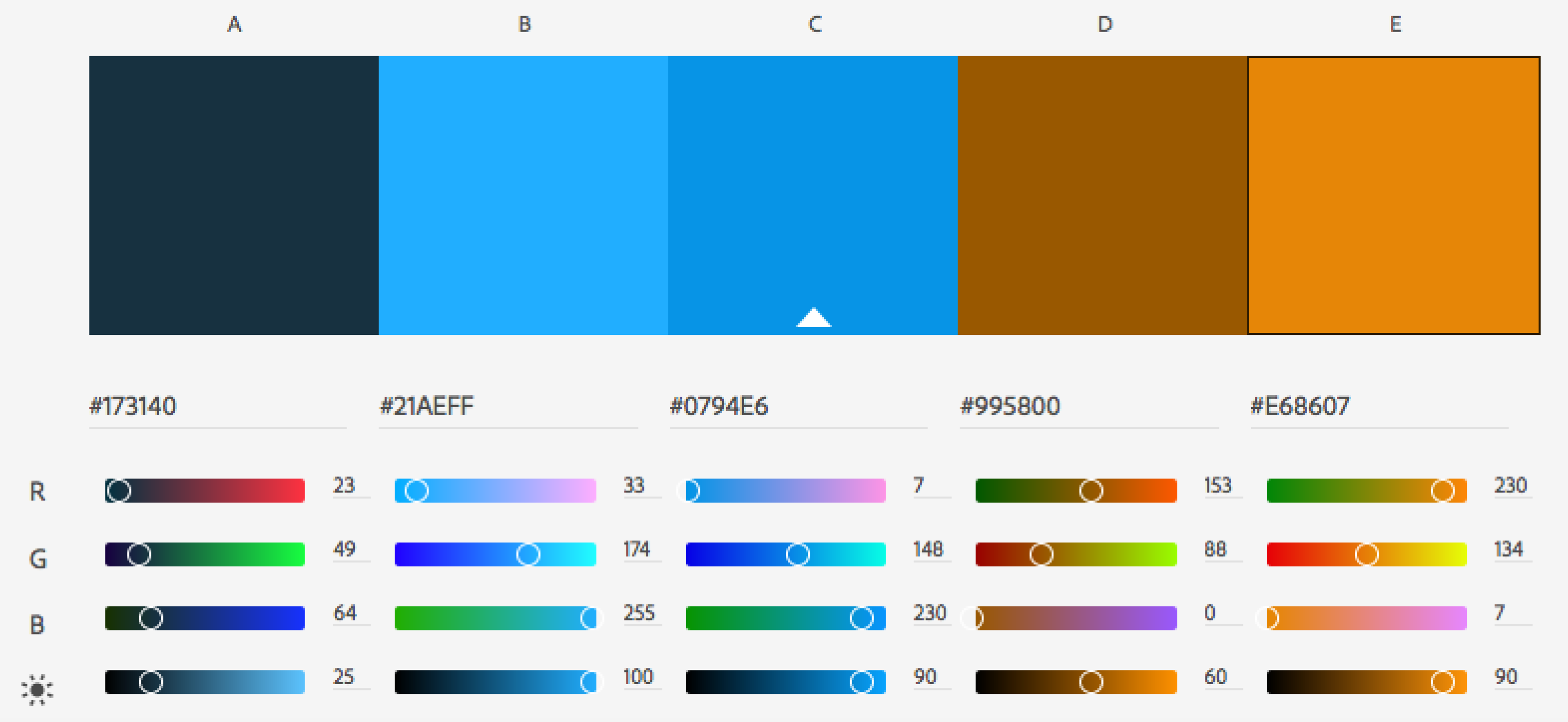 Moodie color scheme